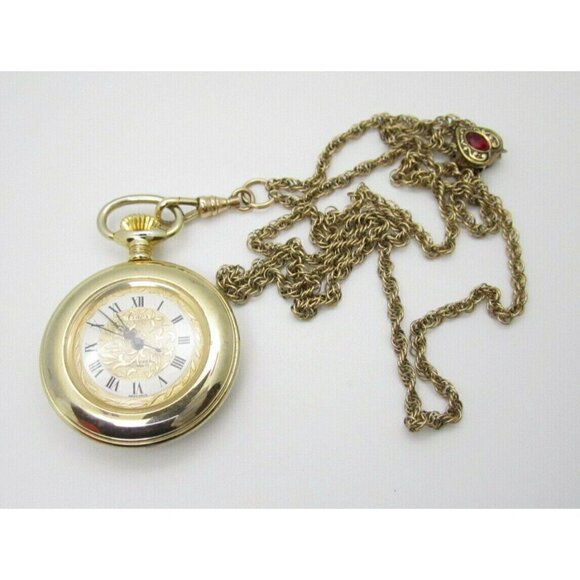 Women's Armex 17 Jewels Incabloc Hand Wind Flower Cover Analog Dial Watch (D341) - Picture 2 of 5